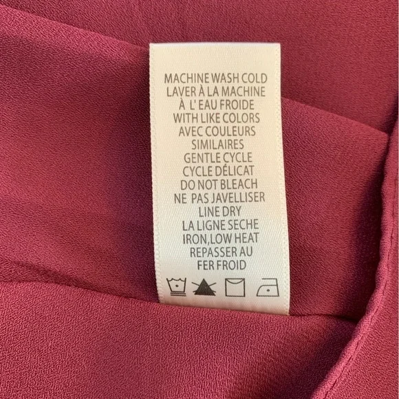 NWT Max Studio Dress Maxi Ruffled Hem Size XS Burgundy Raspberry Color - Picture 10 of 16